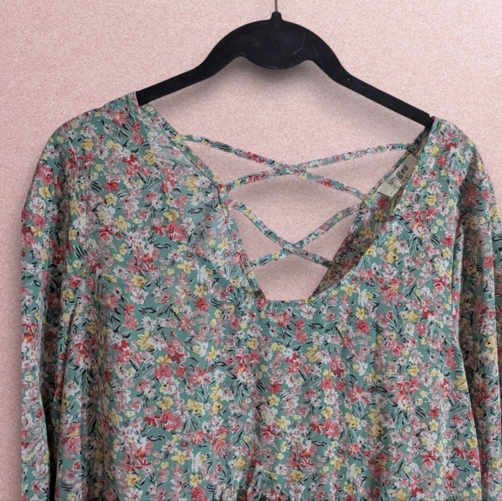 NWT Umgee Floral Teired Dress Size Small - Picture 4 of 11